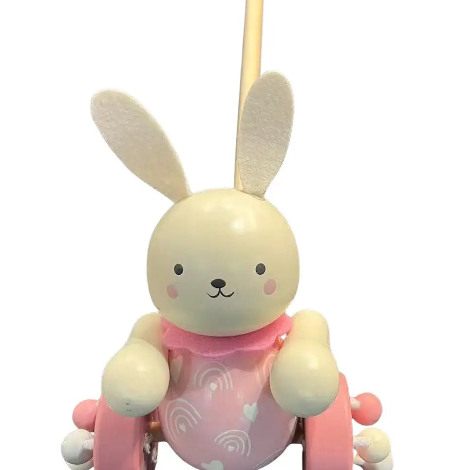 Wooden Bunny Push Along