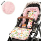 Cozy Fleece Pram Liner - Garden Party