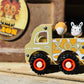 Wooden Zoo Truck Toy with Animal Figurines