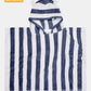 Toshi Hooded Towel - Midnight Stripe