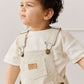 Cecil Overalls - Sandy Brown/Cloud Stripe