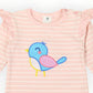 Frill Bird Striped Top - Pink