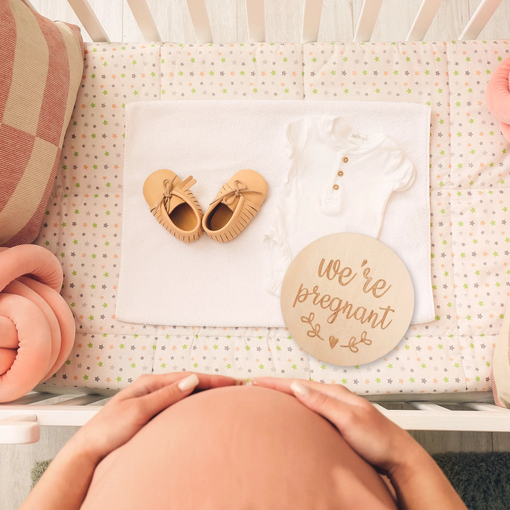 We're Pregnant Botanical Disc