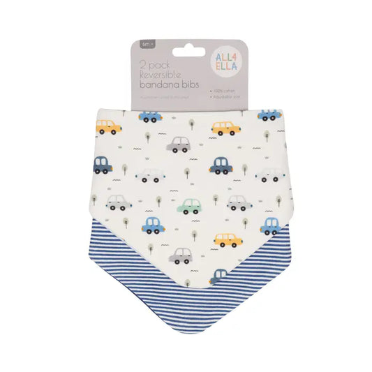 Bandana Bib 2 Pk - Beep Beep