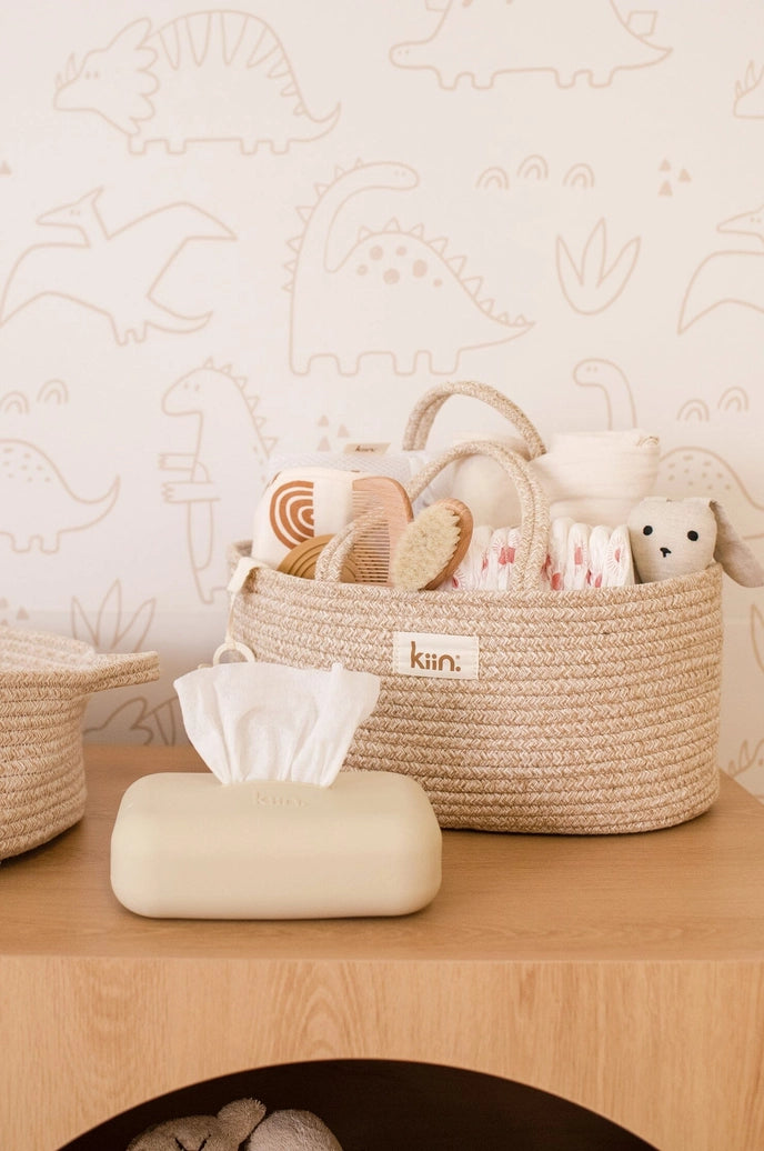 Cotton Rope Nappy Caddy Organiser