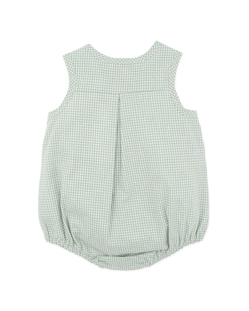 Scott Button Up Bodysuit - Sage Check