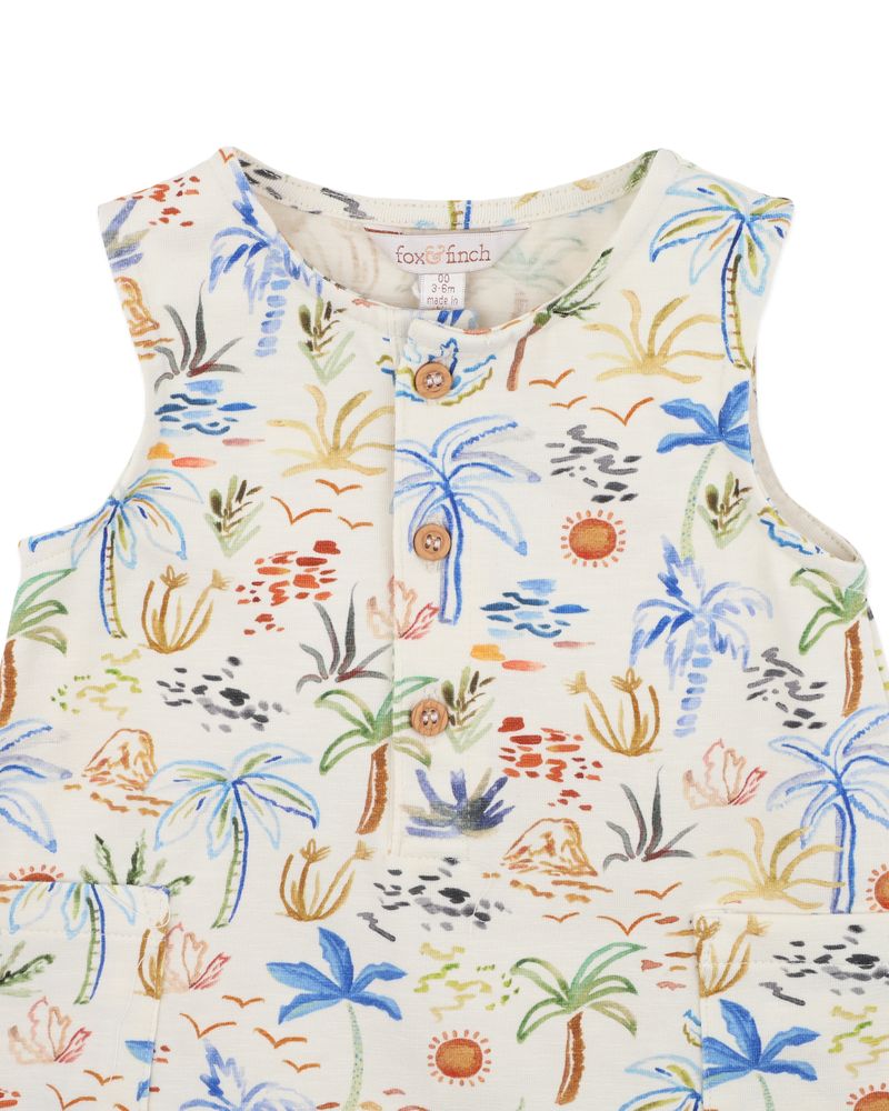 Havanna Button Up Romper - Havanna Print