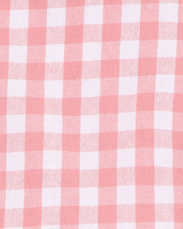 Lyla Gingham Romper - Coral Gingham