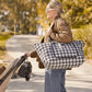 Fold Up Tote - Houndstooth