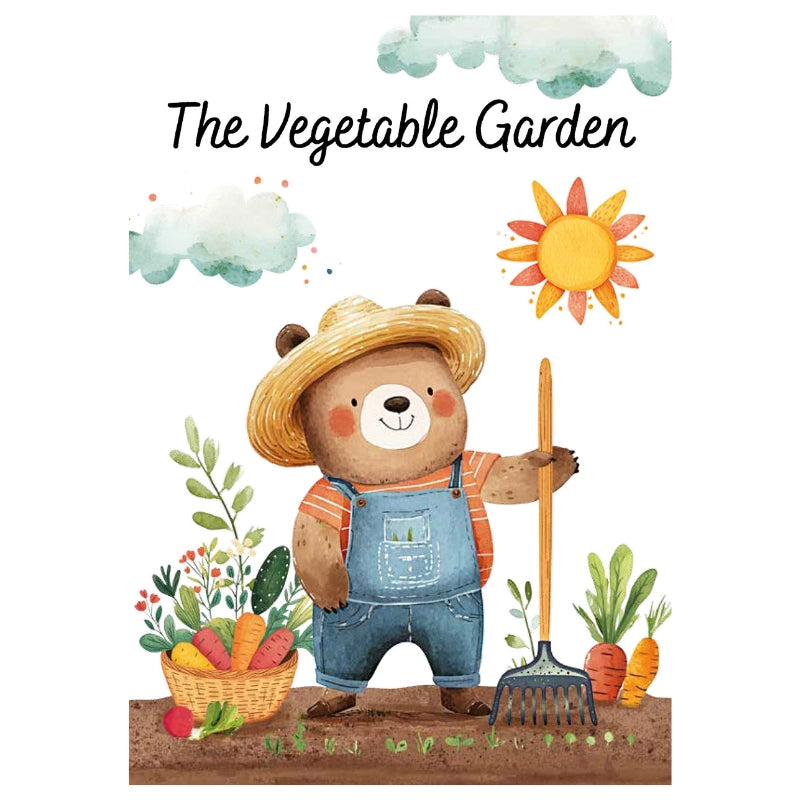 Magic Water Puzzle & Book Set - Vegetable Garden
