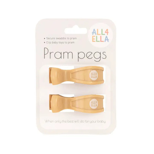 Pram Pegs 2 Pk - Sand