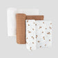 Muslin Wraps 3 Pack - Iced Coffee