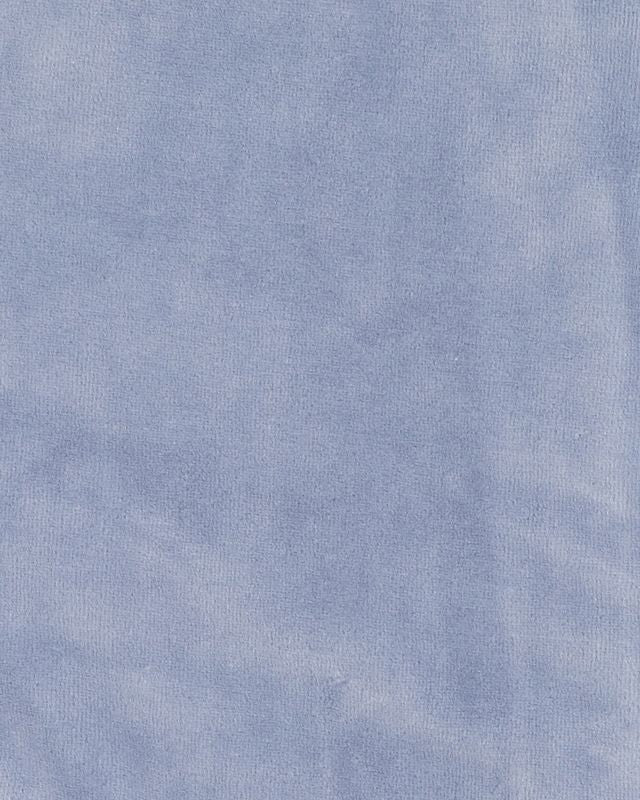 Alvin Velour Zip Onesie - Dusky Blue