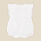 3D Floral Emb Romper - Ivory