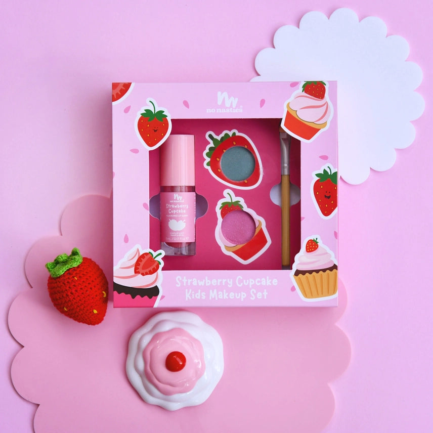 Strawberry Cupcake Natural Makeup Gift Set