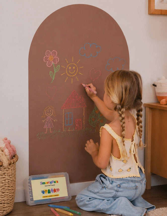 Dustless Chalk Crayons 12 Pack | Non-Toxic Twist-Up Crayons For Kids