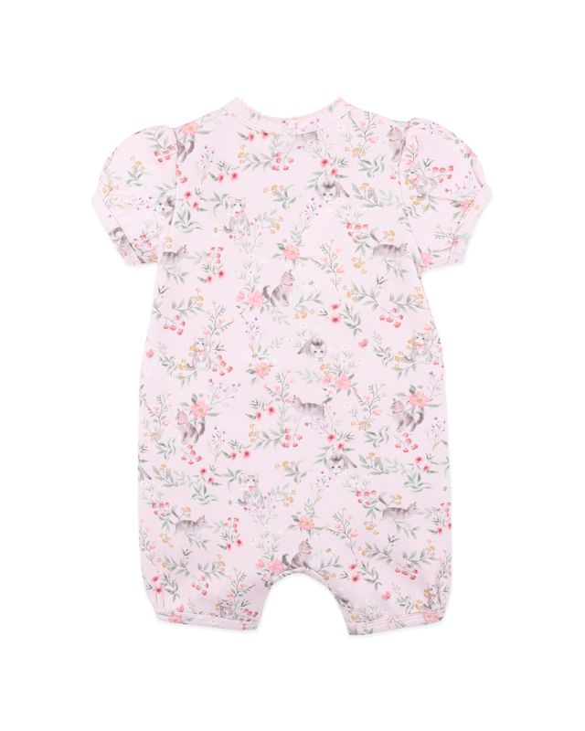 Willa S/S Zip Romper - Willa Print