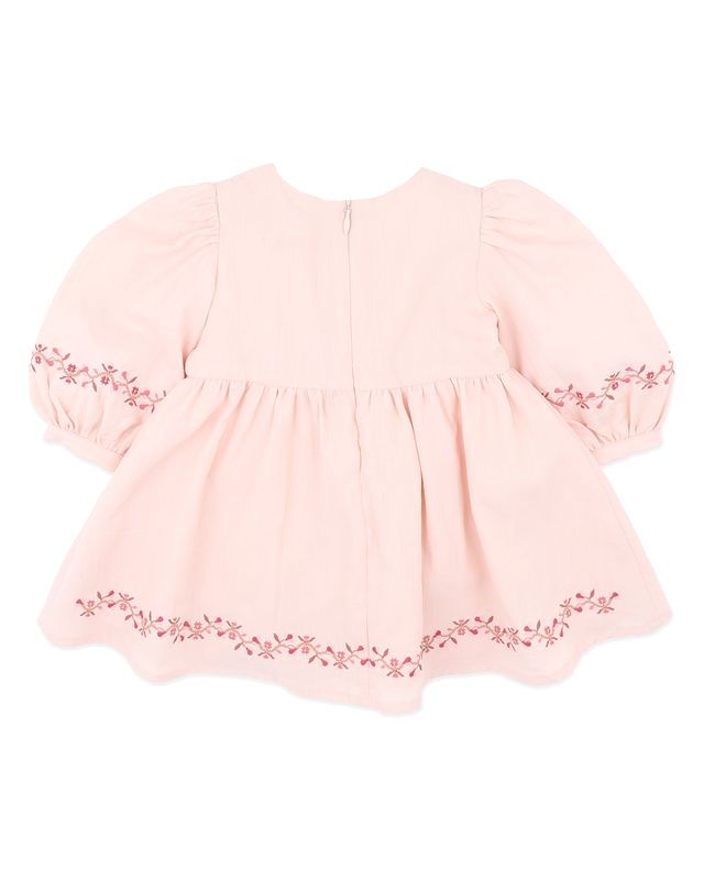 Embroidered Dress - Pink Blush