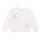 Fern Hand Emb.  Cardigan - Cloud