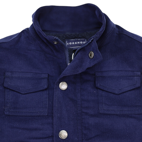 Sherpa Lined Cord Jacket - Navy
