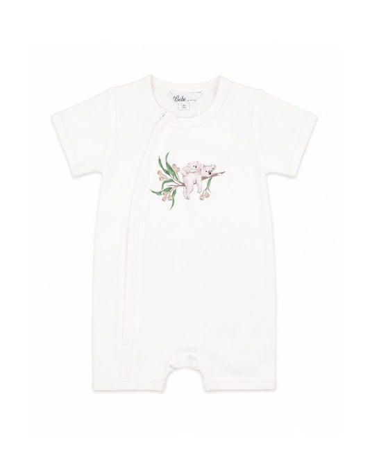 Taylor S/S Zip Romper - Cloud