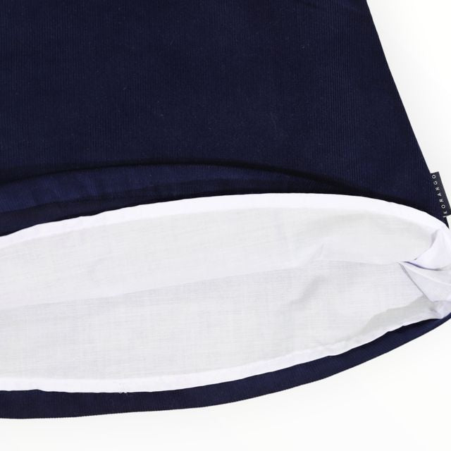 Little Wren Appliqued Cord Dress - Navy