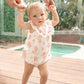 Chelsea Frill Yoke Romper - Chelsea Print