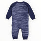 Bear Fleck Knit Romper - Blue