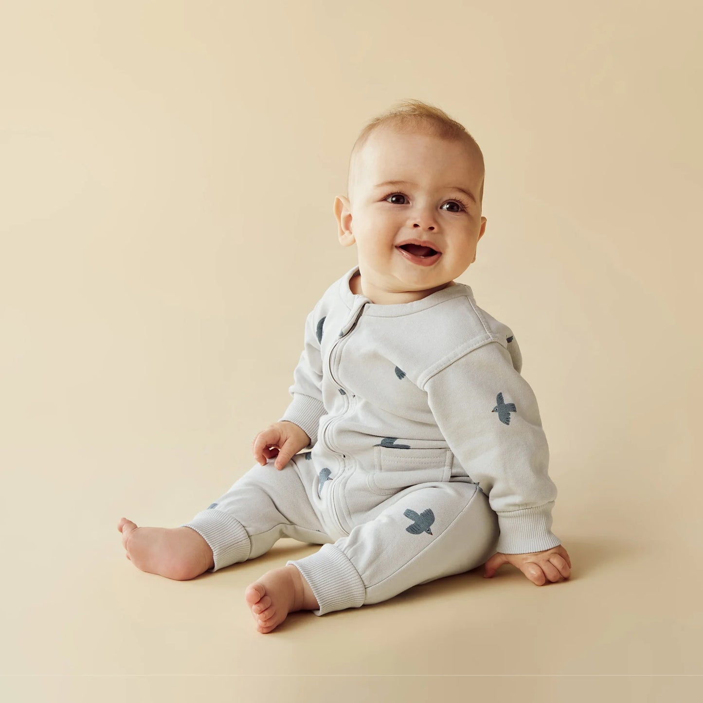 Organic Terry Growsuit - Little Sparrow