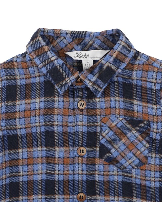 Hunter L/S  Shirt - Blue Check