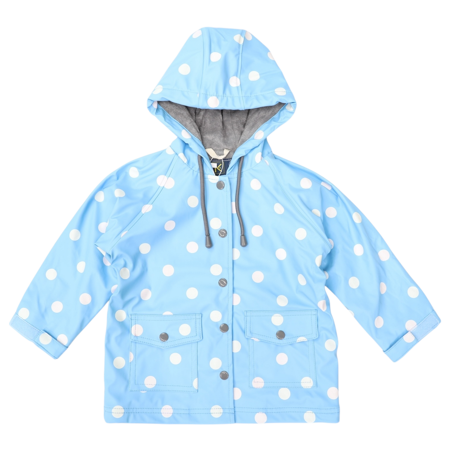 Polkadot Colour Change Raincoat - Blue