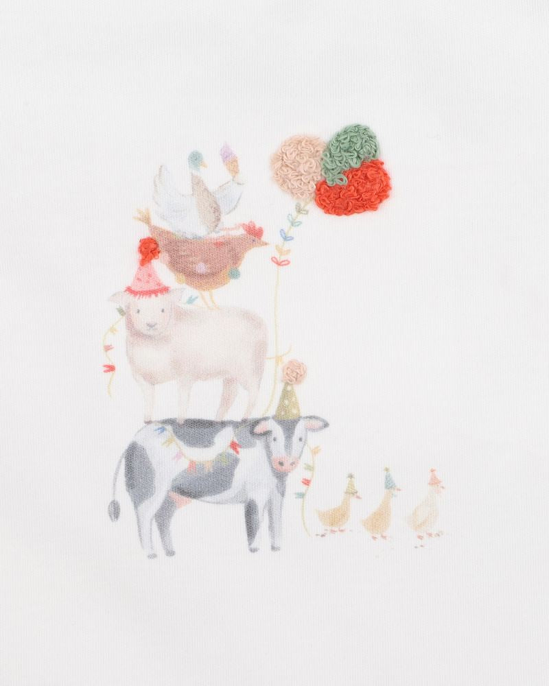 Scout Animal Stack Bodysuit - Cloud