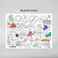 Aussie Icons Classic Colouring & Doodle Mat