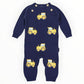 Tractor Knit Romper - Navy