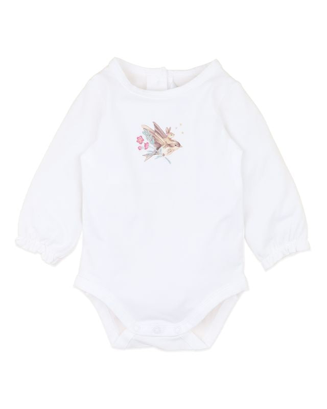 Winnie Bird  L/S Bodysuit - Cream