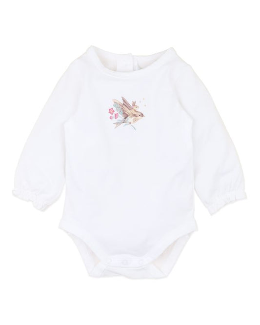 Winnie Bird  L/S Bodysuit - Cream