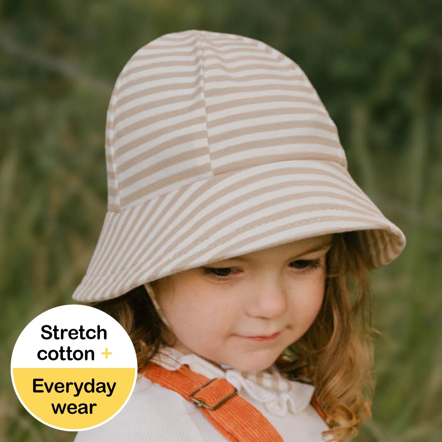 Toddler Bucket Sun Hat - Natural Stripe