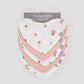 Muslin Bibs 5PK - Dusty Rose