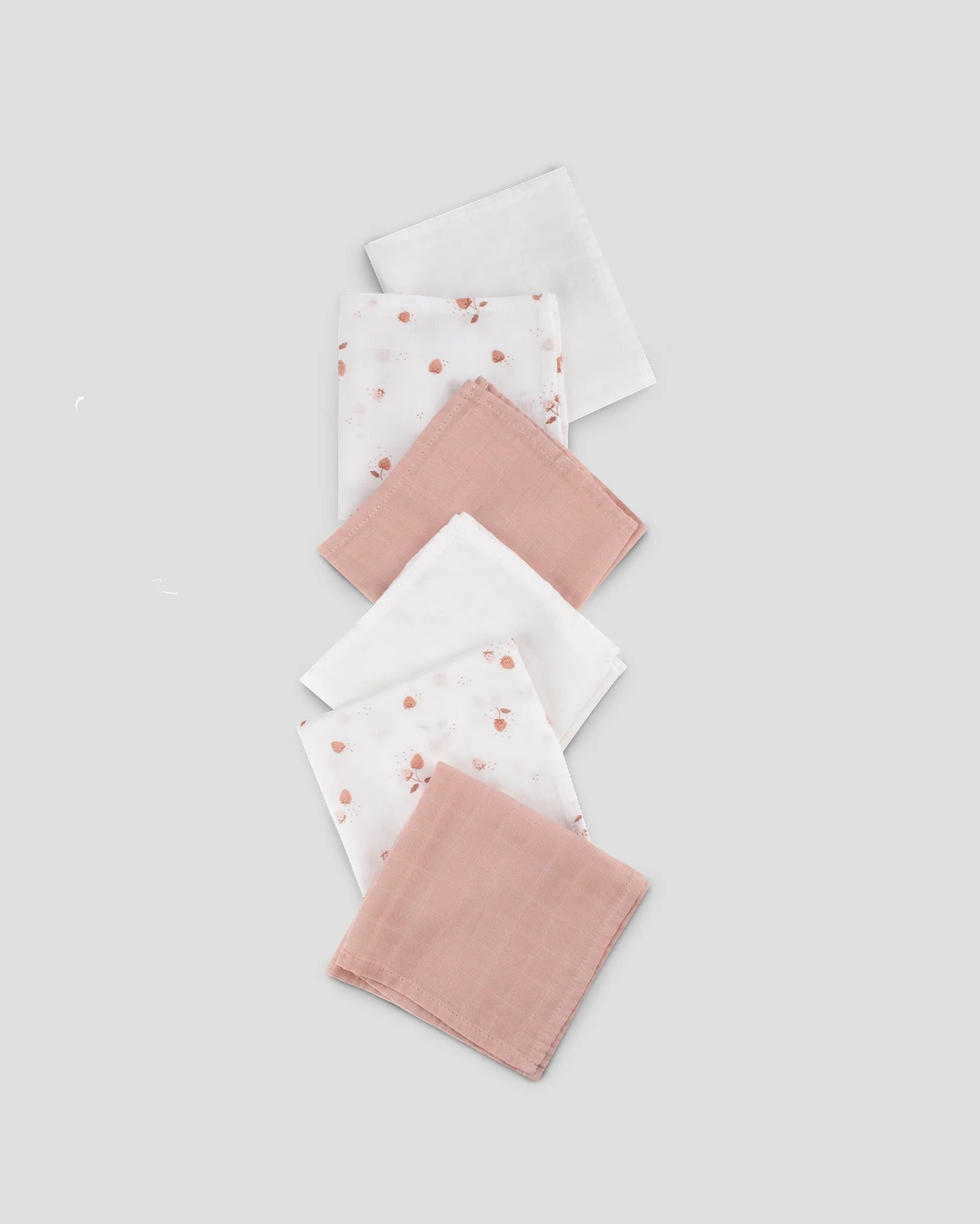 Muslin Washers 6Pk - Dusty Rose