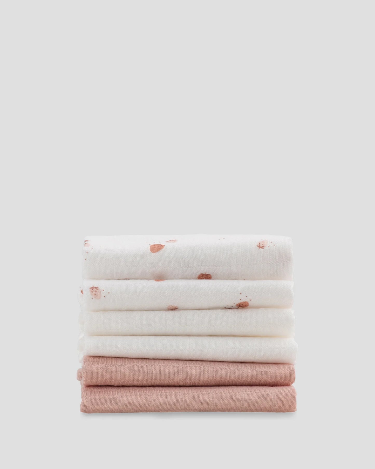 Muslin Washers 6Pk - Dusty Rose