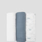 Muslin Wraps 3 Pack - Retro Blue