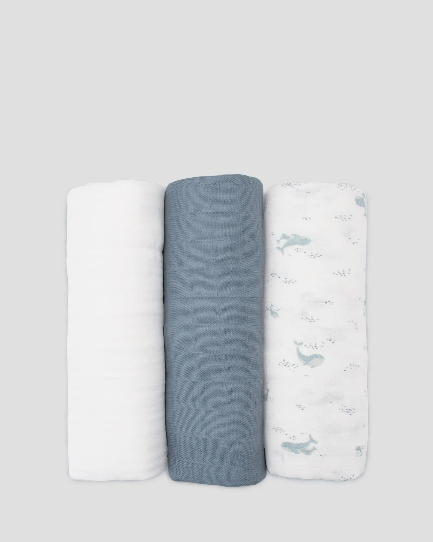 Muslin Wraps 3 Pack - Retro Blue