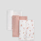 Muslin Wraps 3 Pack - Dusty Rose
