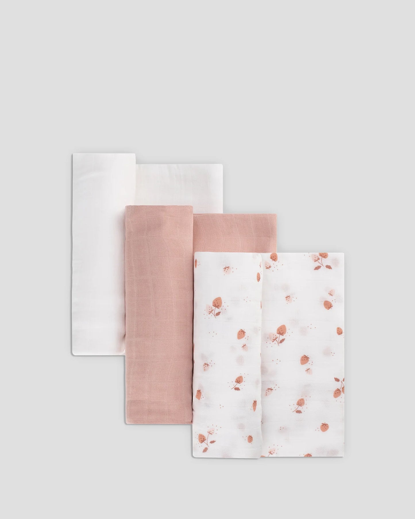 Muslin Wraps 3 Pack - Dusty Rose