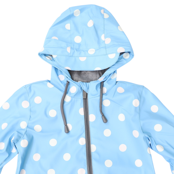 Polkadot Colour Change Rain Suit - Blue