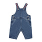 Denim Emb. Overalls - Mid Indigo Blue