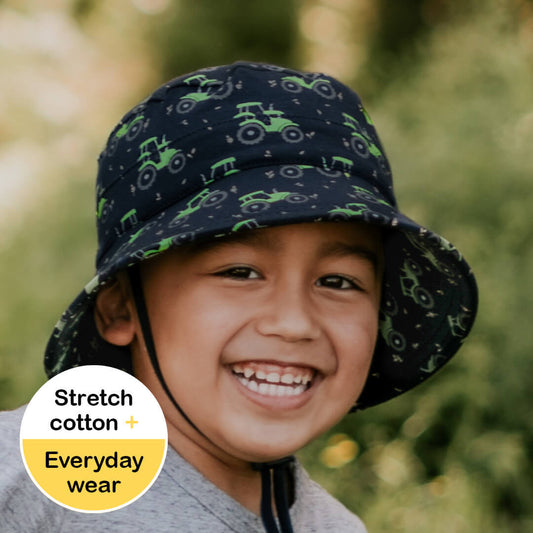 Kids Classic Bucket Sun Hat - Tractor