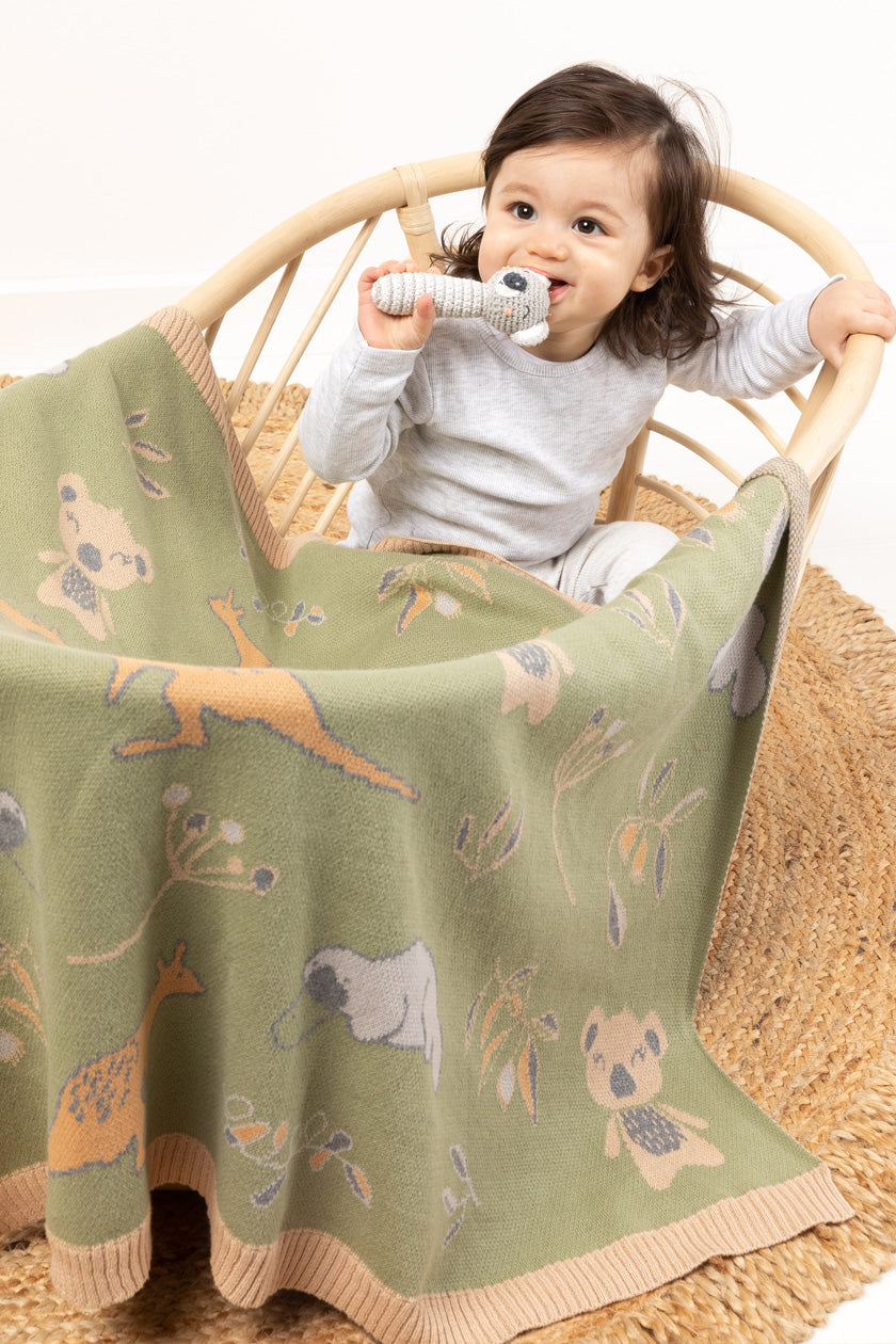 Cotton Baby Blanket - Bush Babies