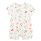 Poppy S/S Zip Romper - Poppy Print