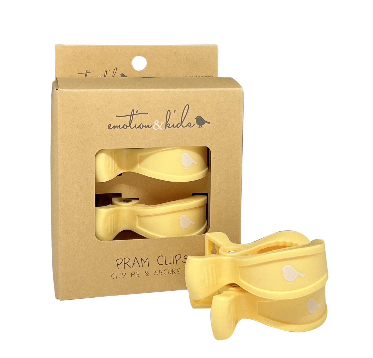 Pram Clips 2pk - Buttermilk